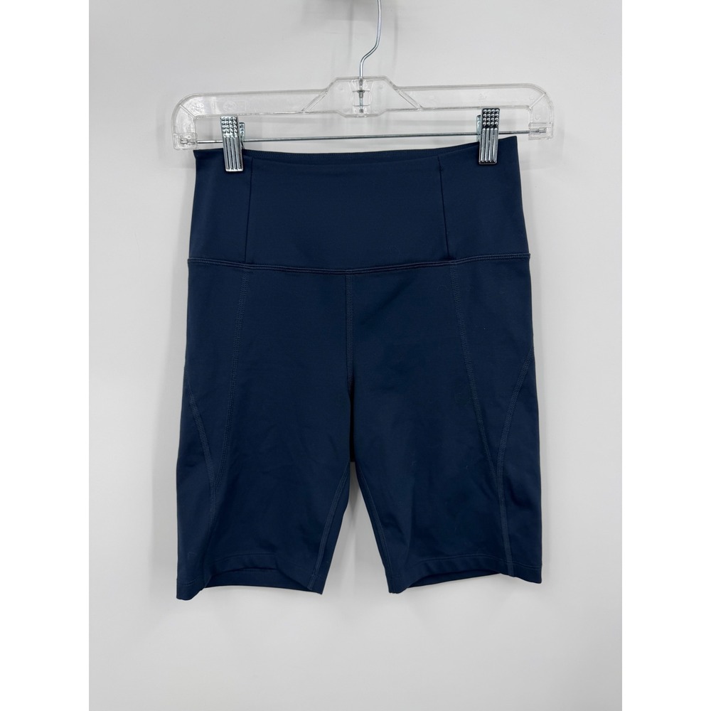 Girlfriend Collective High Rise Bike Shorts Womens Size S Navy Blue Compressive
